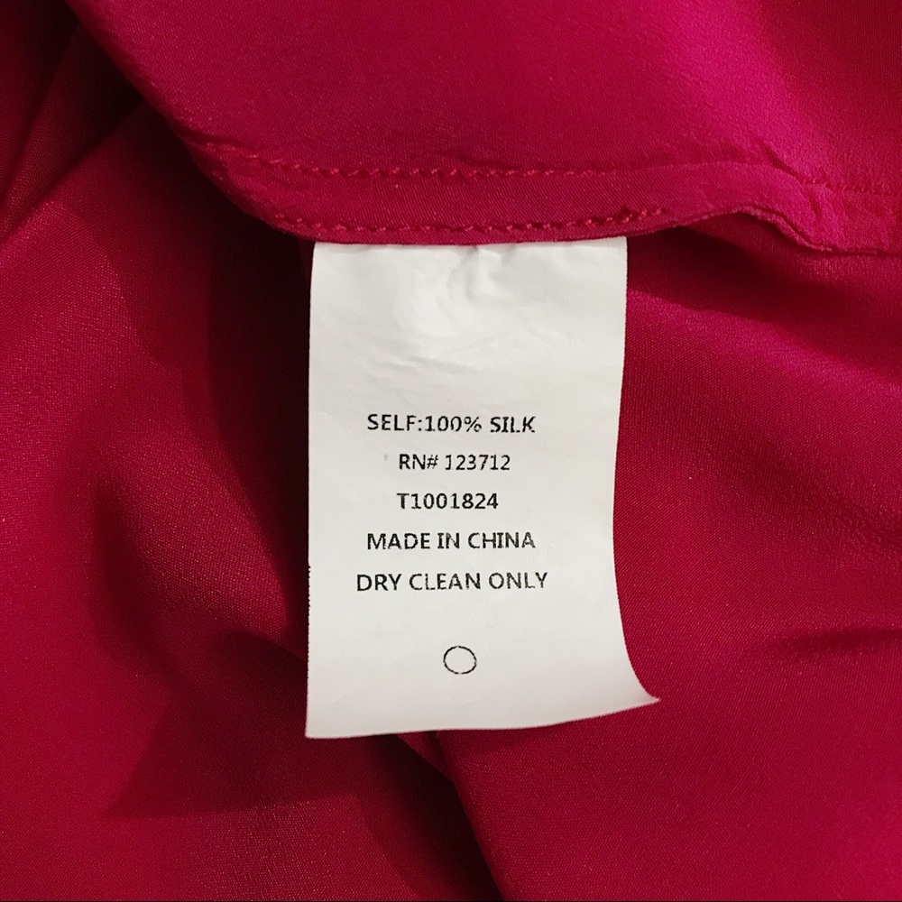 Rory Beca 100% Silk Pink Split Strap Tank - Picture 5 of 5